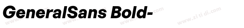 GeneralSans Bold字体转换